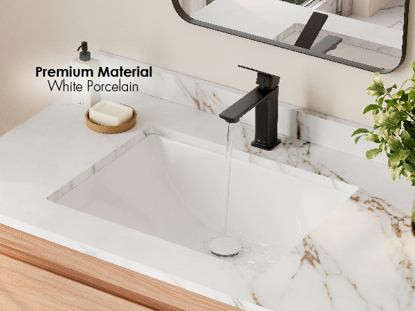 ⁂Stylishデザイナーズ⁂ Stylish Bathroom Sink 20 3/4 x 15.5 Inch Ceramic Porcelain