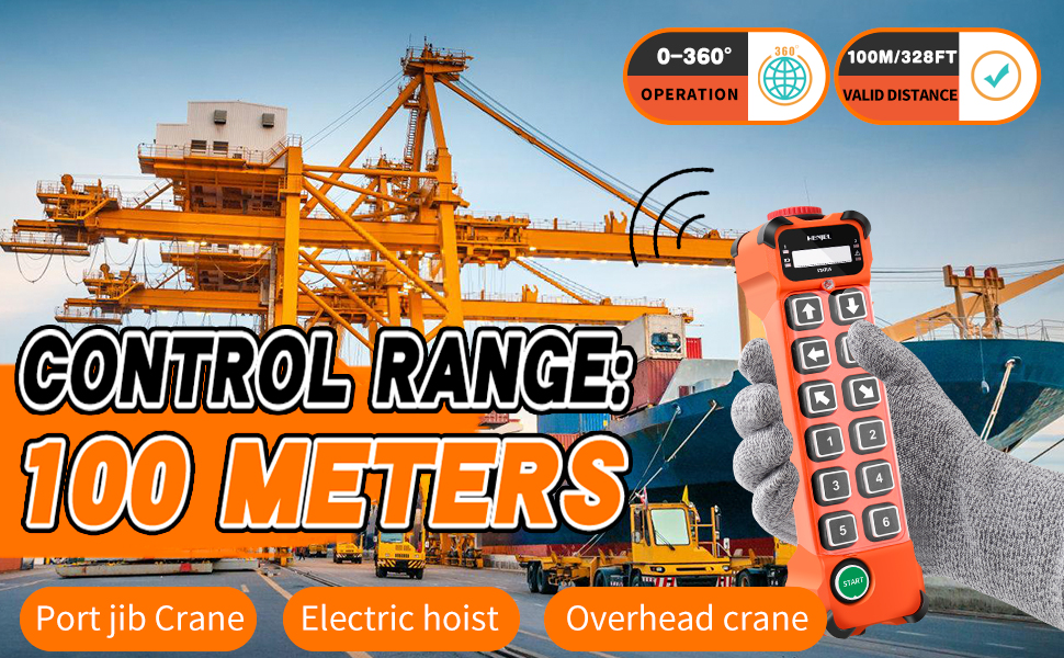 Industrial Wireless Crane Remote ControlIndustrial Wireless Crane Remote Controlindustrial Control 8 Button Switch Ac Dc 12 24v Electric Hoist Radio Transmitter Receiver Overhead Tower Brid