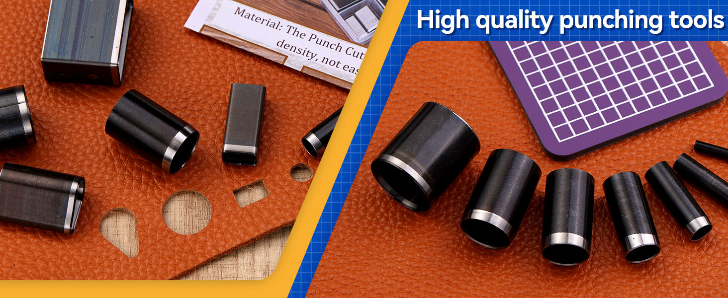 52 Shape Style Leather Hole Punch Tool, Leather Punch Mat