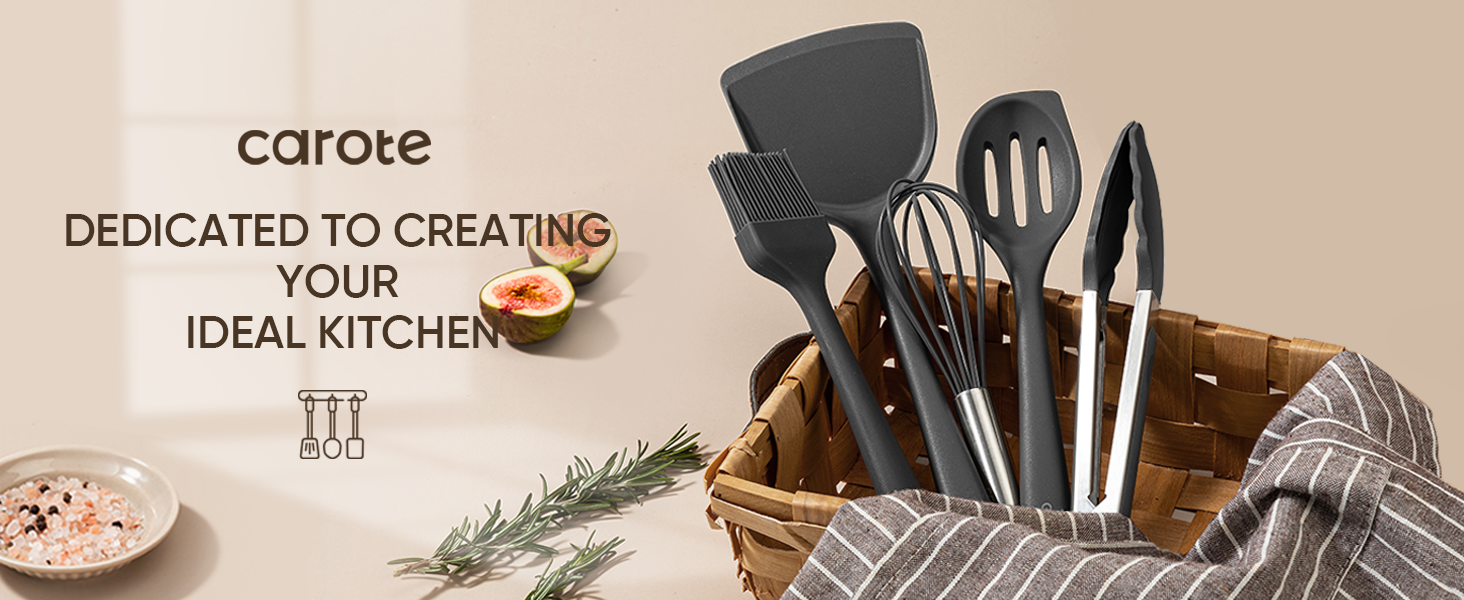 kitchen utensils set silicone cooking utensils set