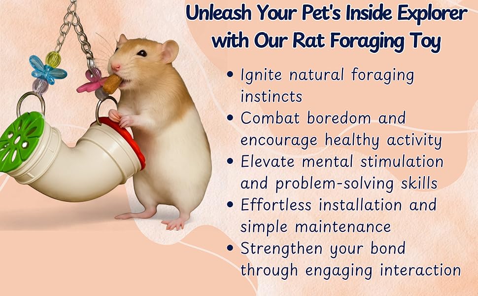 Treat Dispenser Rat Foraging Toy