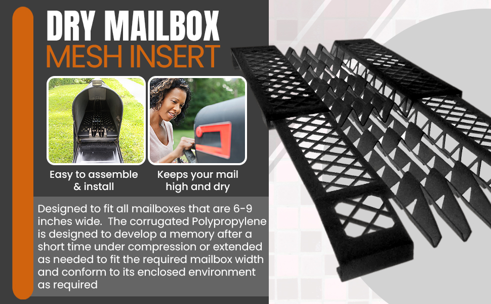 Dry Mailbox Plastic Mailbox Insert Mesh Elevated Mailbox