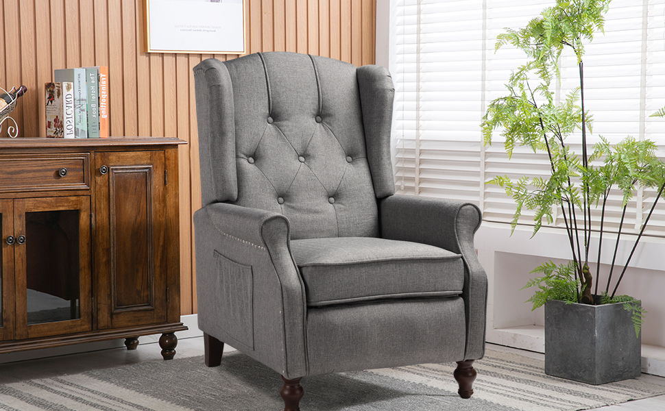 Wingback Recliner Chair with Massage and Heat