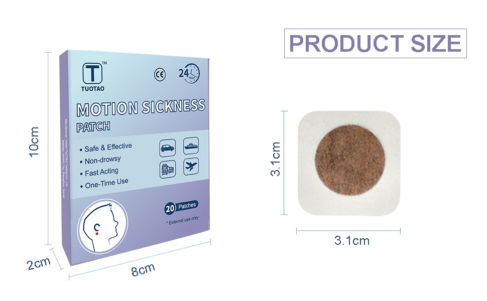 TUOTAO 20 Count Motion Sickness Patches for Cruise