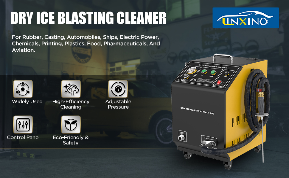Dry Ice Blasting Machine, LINXINO Pellet Dry Ice Cleaning Machine 110V Efficient