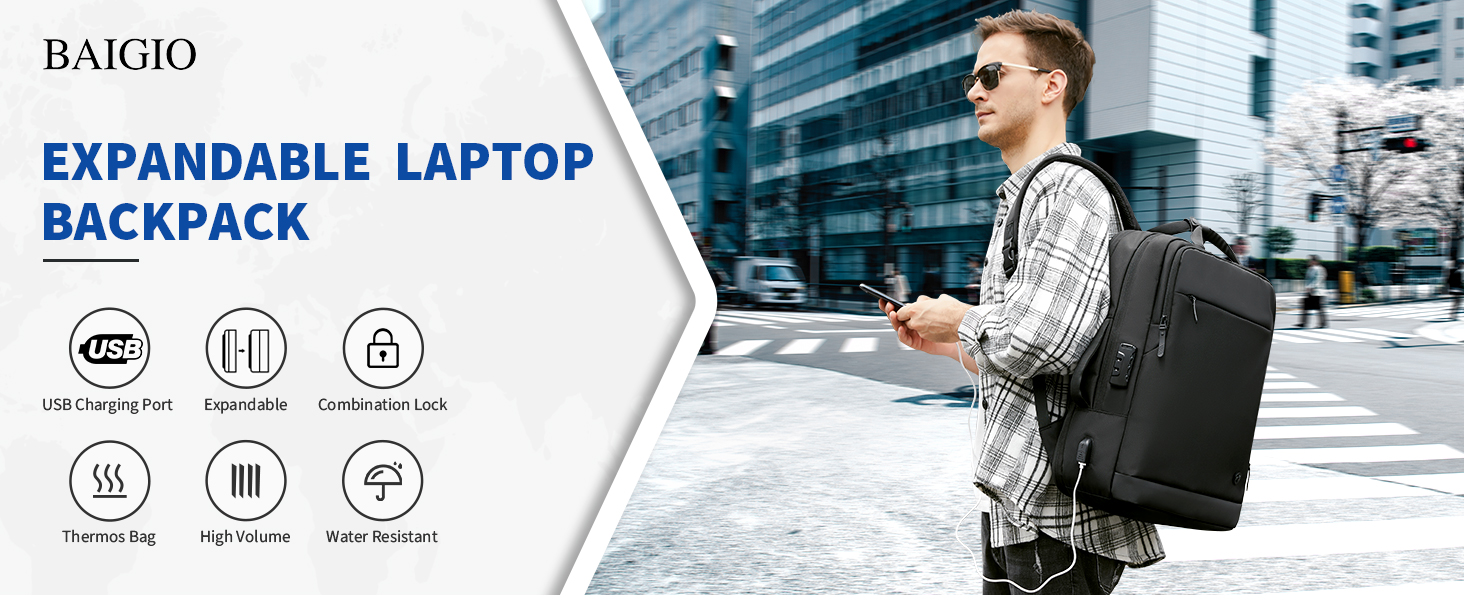 BAIGIO Men laptop backpack