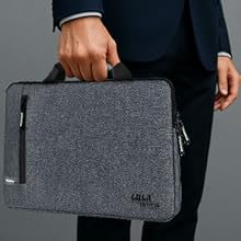 Gizga Essentials 13.3 Inch Laptop Sleeve Case Cover Pouch Bag with Handle & Front Pocket| Slim & Water-Resistant Nylon Fabric with Shockproof Foam Padding, Soft Lining & Premium Zipper Closure (Grey) 71 VERSATILE USE FOR WORK, STUDY, OR TRAVEL