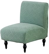 GOSTADY Armless Accent Chair Cover Slipcover Washable Jacquard Slipper Chair Slip Cover Armless C...