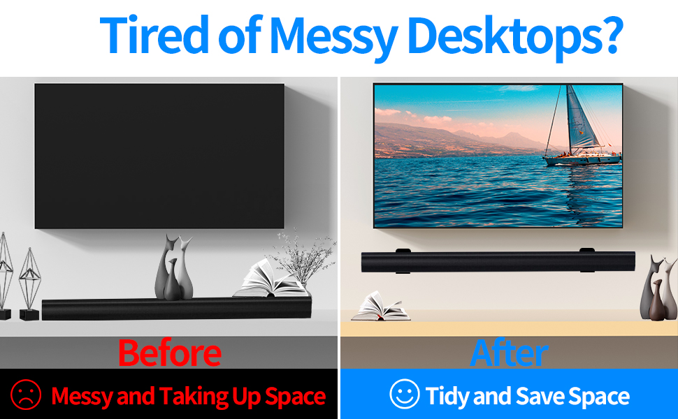 Universal Soundbar Wall Mount Soundbar Bracket Kit for Samsung, Sony