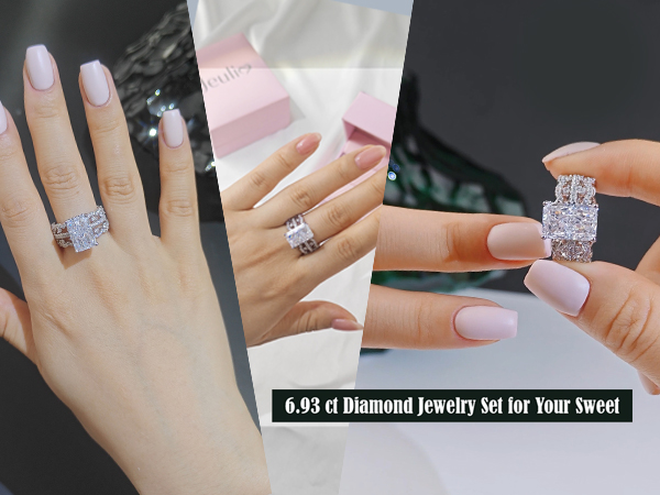 Amazon.com: Jeulia 2.85 Carat Sterling Silver Princess Cut