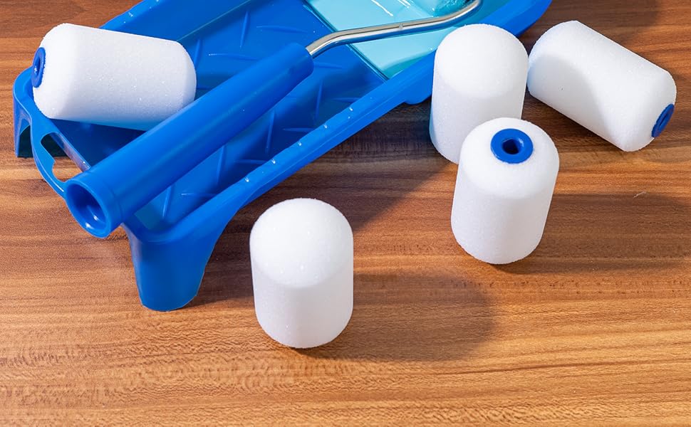 Mini Foam Paint Roller, 2 Inch Small Foam Paint Roller, Mister Rui Foam