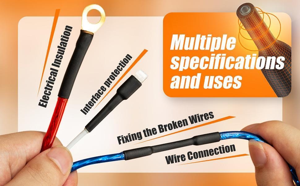 heat shrink tubes insulated wire cable sleeving wrap