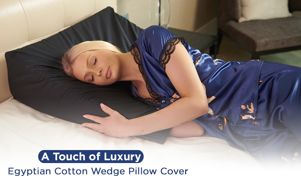 Sleepnitez 8" Bed Wedge Pillow for Acid Reflux with Tencel Cover and Dark Gray