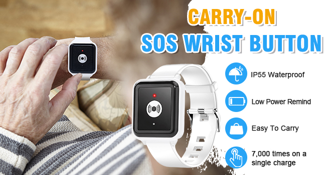 DAYTECH WiFi Smart Wrist Call Button, Wireless Panic Button Linked To Phone, Personal Alarm for Elderly, 1*Rechargable Wrist Button, 1*WIFI Receiver Supports Tuya 2.4GHz Wi-Fi 16 elderly alarm call button personal alarms for elderly panic alarm call bell pager