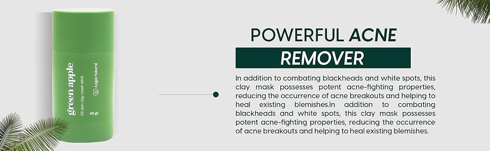 kaolin clay mask stick blackhead remover acne organic skincare natural face green tea treatment