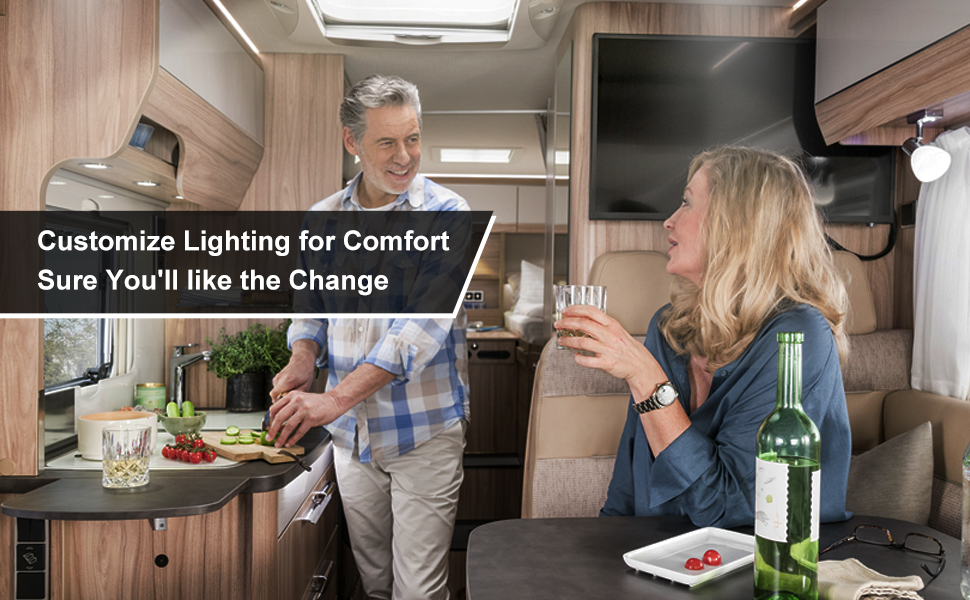 RV Led Dimmer Switch 12 Volt DC for Incandescent Halogen