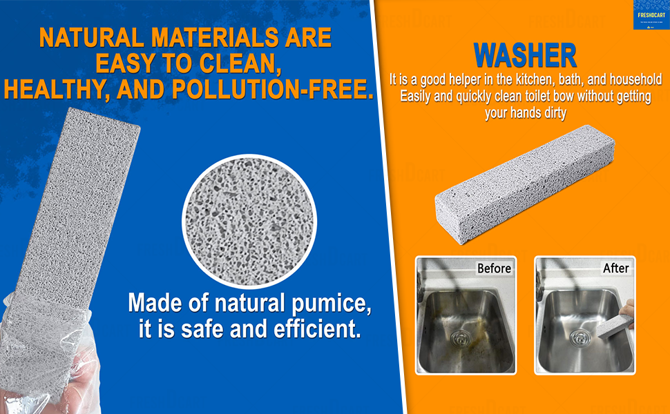 FreshDcart FDCA387 Foot Pumice Stone Toilet Bowl Clean Brush Remove
