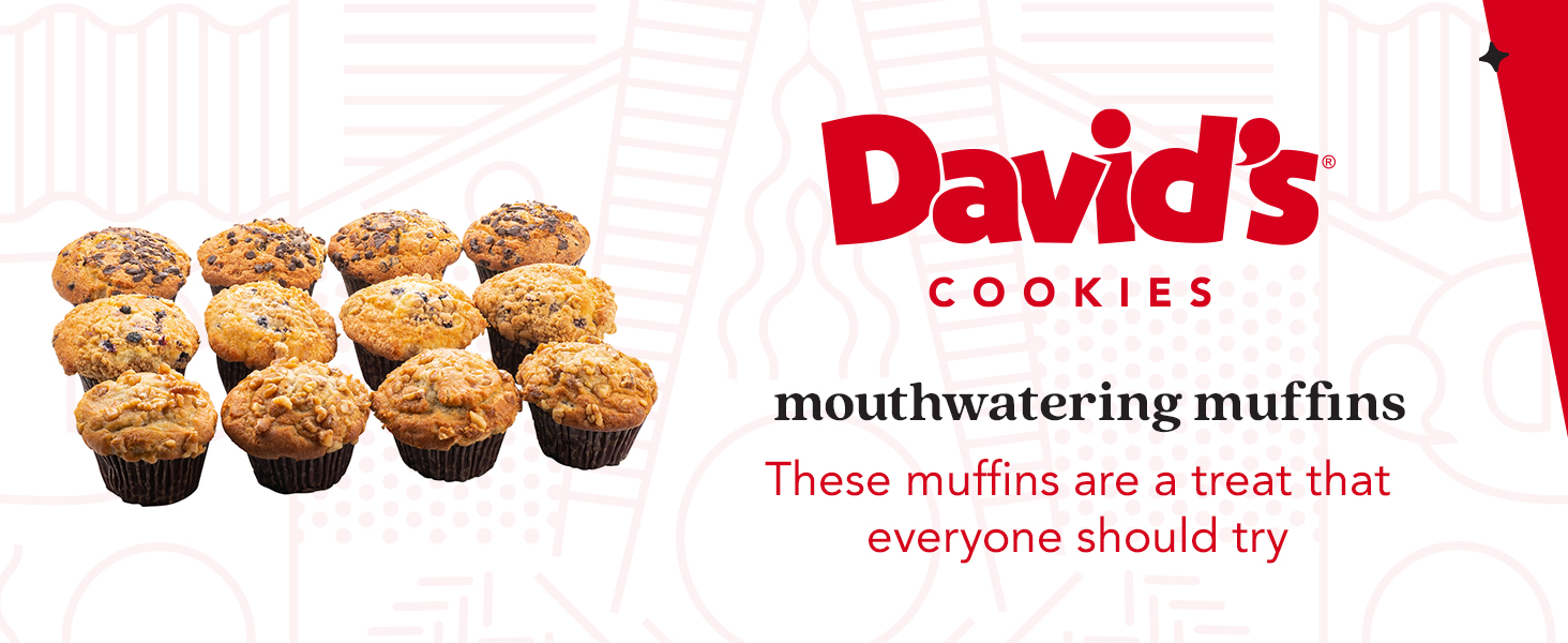 DAVID'S COOKIES Assorted Flavor Muffins Includes