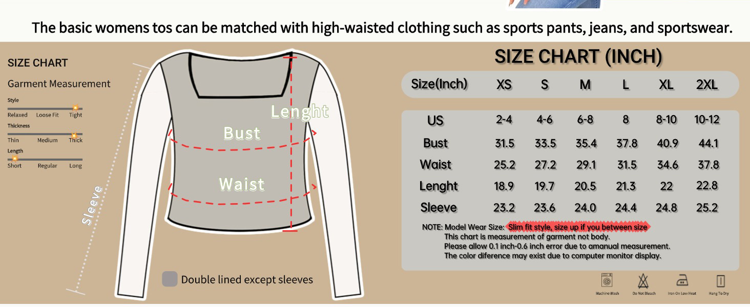 double lined tops for women