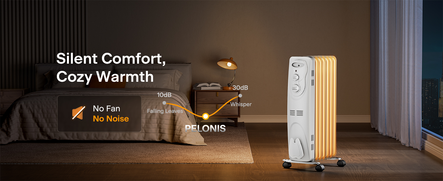Pelonis Electric 1500w Oil Filled Radiator Heater www.amazon.com