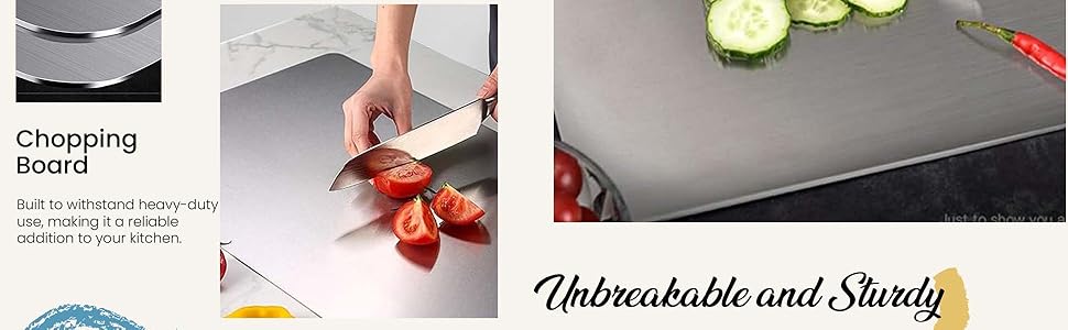 stainless steel chopping board