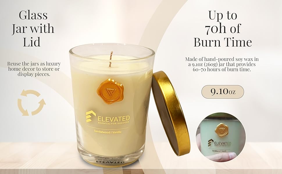 Elevated Scent[d] for Success Vanilla Sandalwood Candle