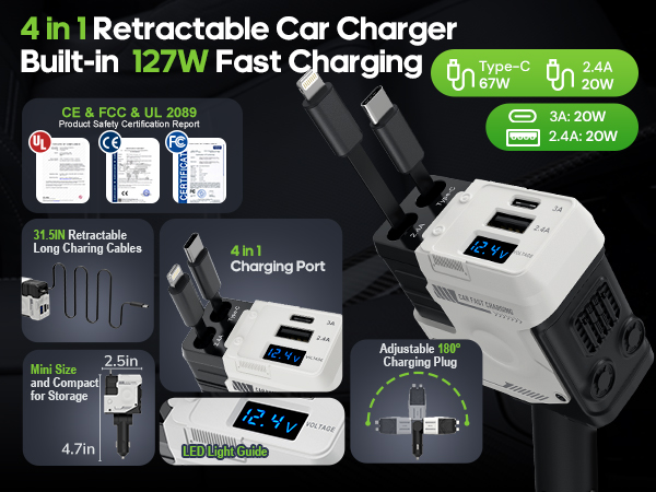retractable car charger