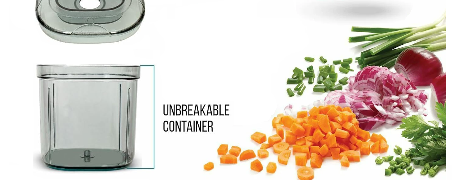 unbreakable container push chopper