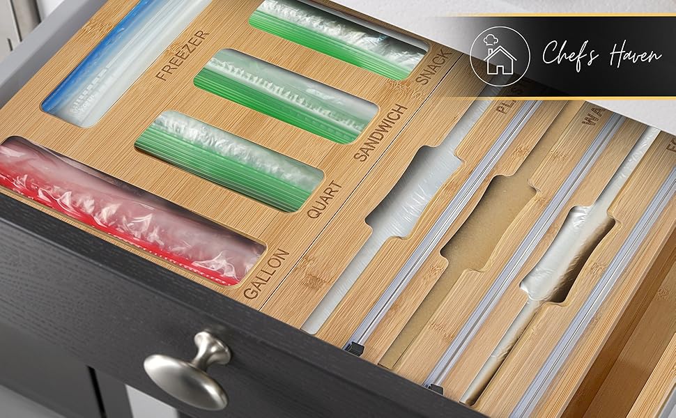 ziplock bag organizer baggie organizer for drawer foil and plastic wrap organizer ziploc bag storage