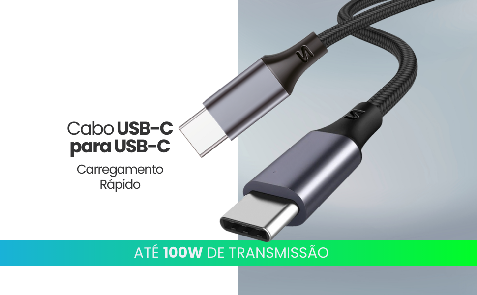 cabo 100w, carregamento turbo, cabo turbo, cabo tipo c