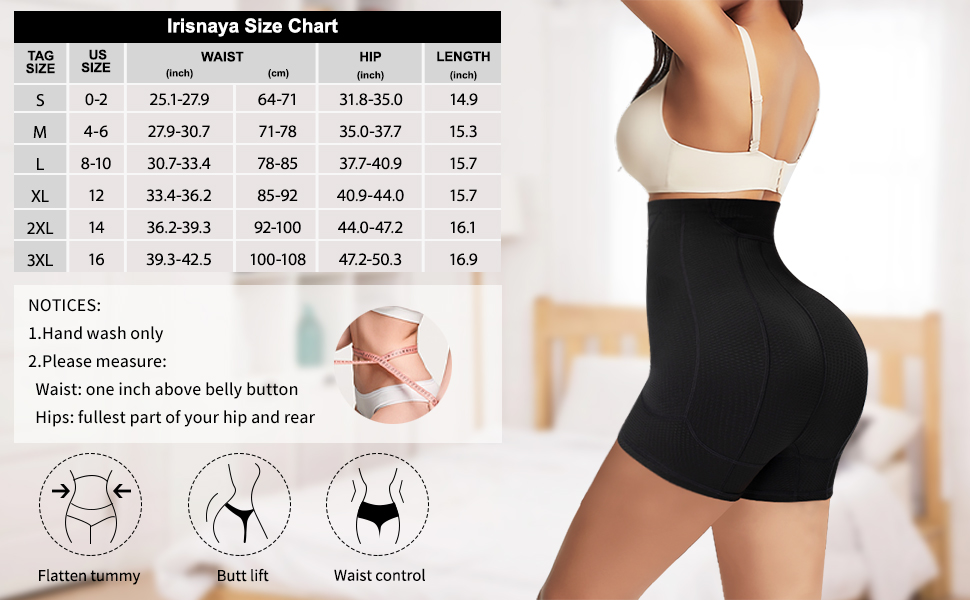 butt lifter size chart