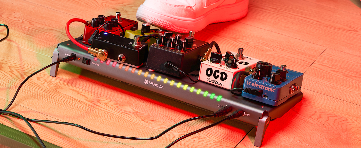 Vangoa Pedal Board with Isolated Power Supply, VPPDS Aluminum Small