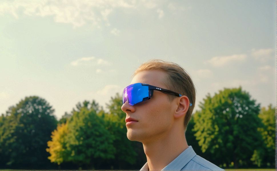 Model shows this pais of sunglasses