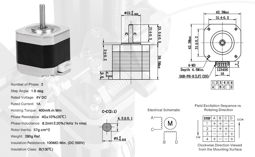 Mua REDREX Dual Gear Ender 3 Extruder with Nema 17 Stepper Motor