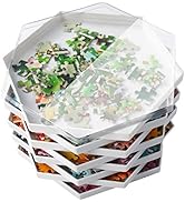 Becko Stackable Puzzle Sorting Trays Jigsaw Puzzle Sorters with Lid Puzzle Accessory for Puzzles ...