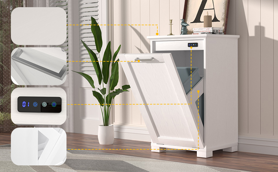 tilt out trash can cabinet