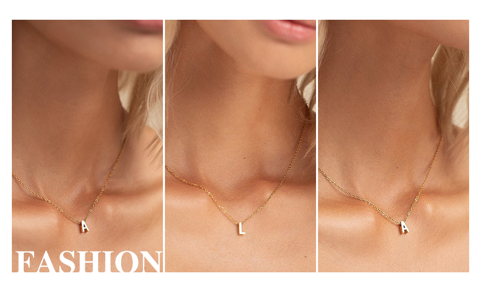 Lightning Deals Of Today Prime Initial Necklace for Women Dainty 18K Gold Plated