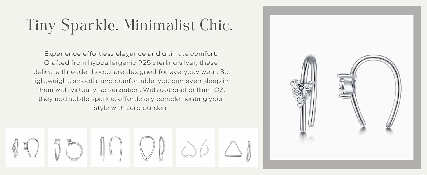 threader hoop earring