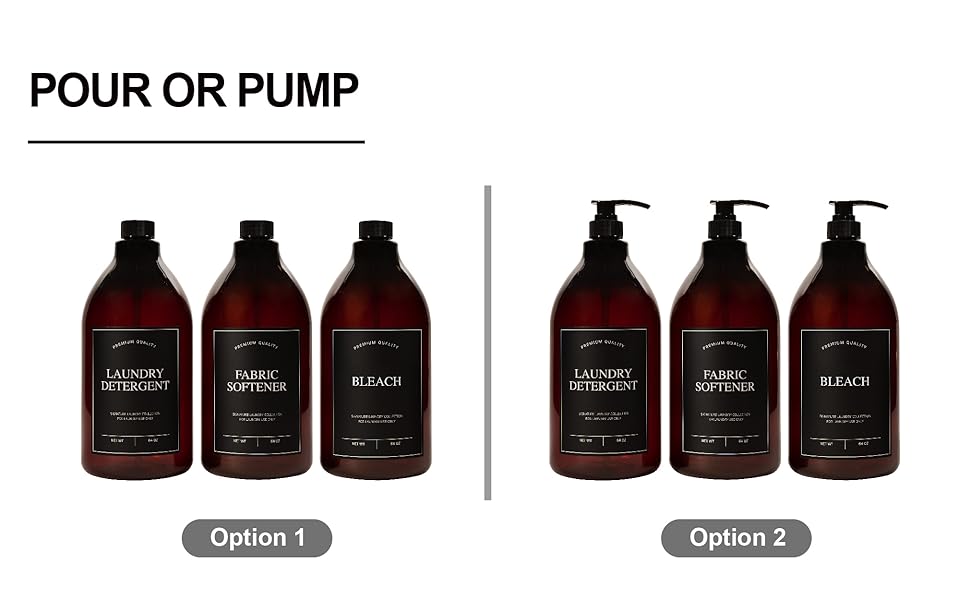 Calindiana Modern Farmhouse Bleach Liquid Laundry Detergent Dispenser for Laundry