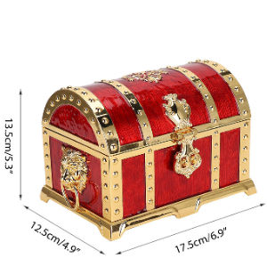 Amazon.com: TMISHION Metal Treasure Chest Vintage Rectangle
