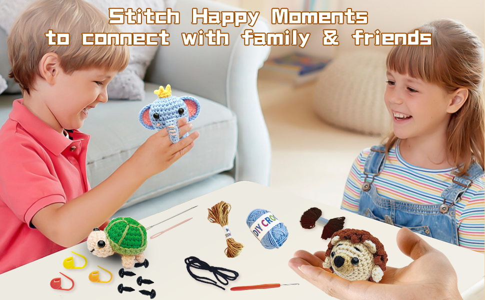 crochet kit animal crochet beginner kit with tutorial step by step video easy crochet