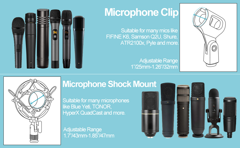 Microphone Clip & Microphone Shock Mount 