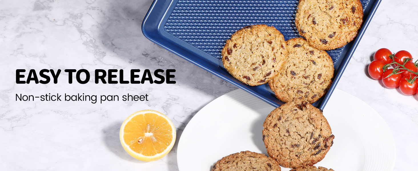 Vinino Nonstick Baking Sheet Set of 3, Cookie Sheets For