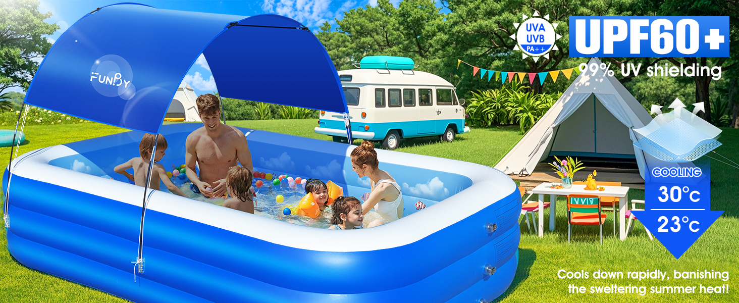 Inflatable Pool with Canopy