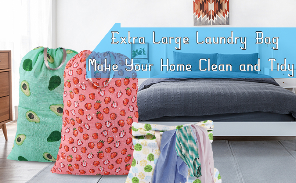 Sanlykate Extra Large Laundry Bag with Drawstring Closure