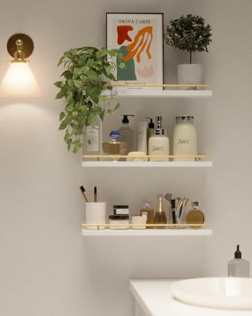 wooden shelves