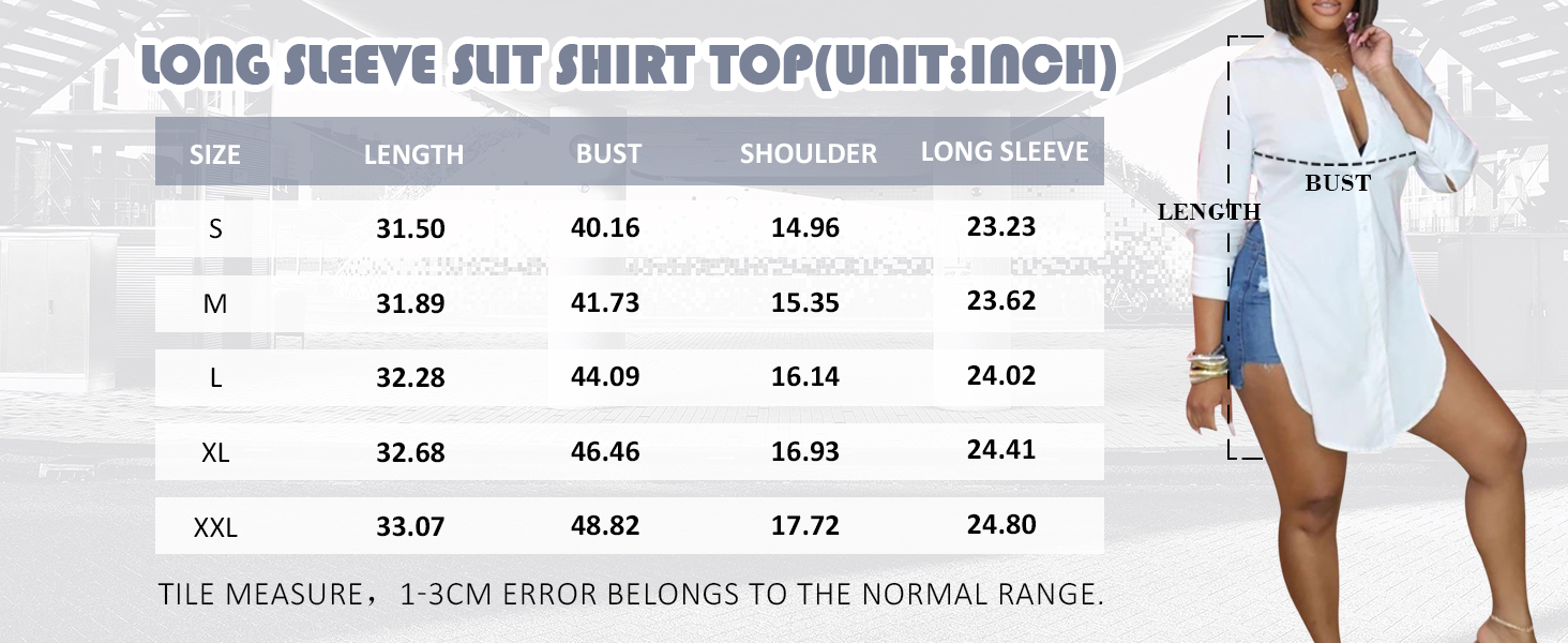 Women V-Neck Casual Shirt Graffiti Print Buttons Long Sleeve Side Slit Curved Hem Blouse Top