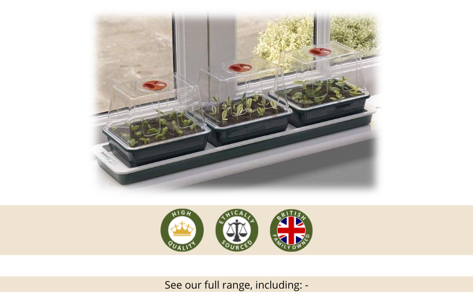 Britten & James® Triple Heated Windowsill Propagator set. Three
