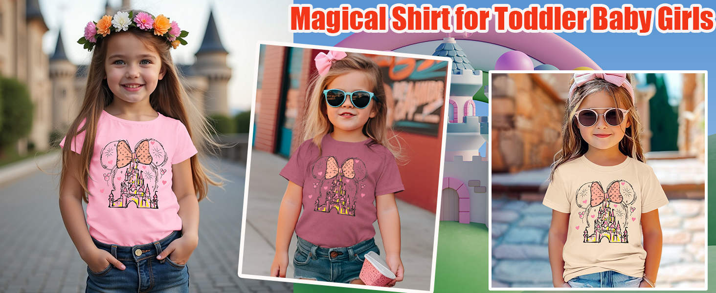 Magic kingdom shirts for toddler girls