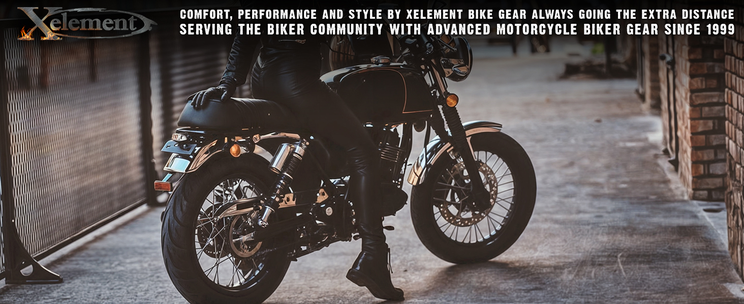 Xelement Womens Woman Girl Ladies Leather Motorcycle Biker Boots Boot